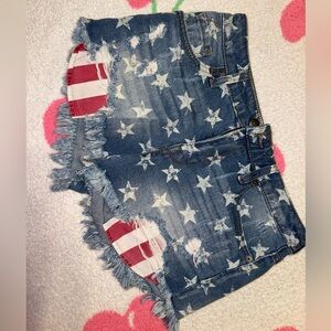 Mossimo Supply Co. Blue Star Jean Shorts